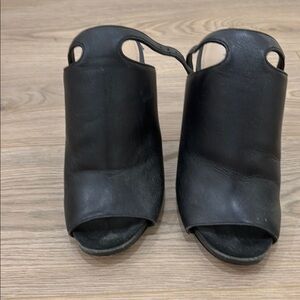 Black Leather Women's Shoes